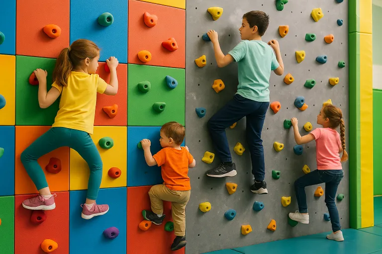 kid friendly climbing walls can add another dimension of fun to your playground business
